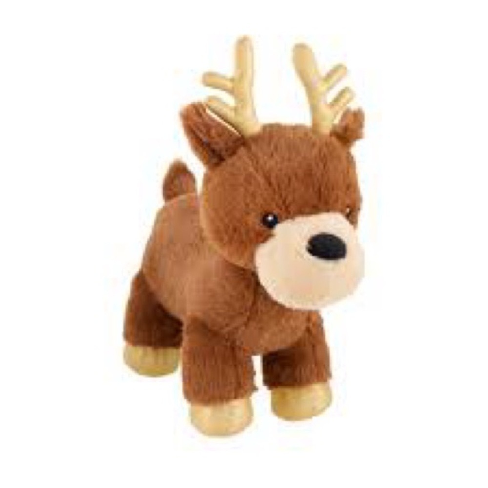FORTUNE the reindeer NWT plush dog/ human squeaky gold metallic antlers & paws